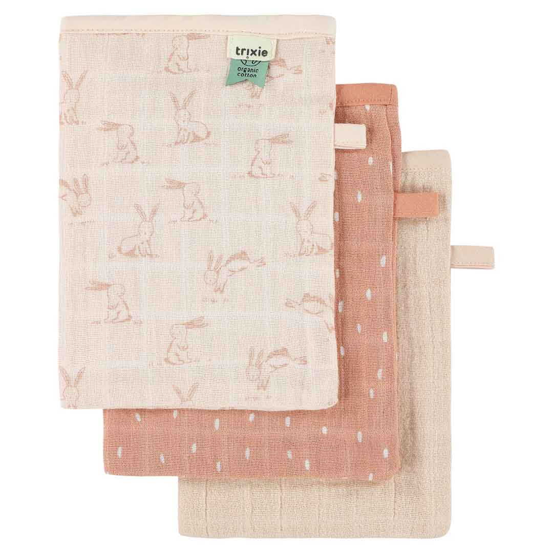 Tetra washandjes 3-pack mix - Rosy Rabbit